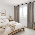 Topfinel 105 Inch Curtains 2 Panels Set, Two Packs Pinch Pleat Back Tab Linen - Image 2