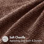 MIULEE Decorative Couch Throw Pillow Covers 20x20 in Red Brown 2 Pack | Modern - Image 3