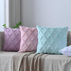 Set of 2 Soft Moroccan Throw Pillow Covers 16x16 Inch Plush Boho Decorative - Image 6