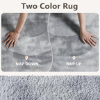 2x8 Tie-dye Light Grey Runner Rug Washable Non-Slip - Image 9