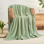 EMME Muslin Blankets for Adults Throw Blanket for Couch Breathable Gauze Soft - Image 3