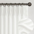PleatedDrapes Light Filtering Pure White Curtains 84 Inches Long by PleatedDrapes