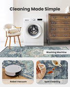 AMADA HOMEFURNISHING 2'6"x10' Washable Area Rug, Low-Profile Entryway Rug - Image 5