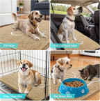 OLANLY Dog Door Mat for Muddy Paws 36x24, Paw Print Design Chenille Mud Mat | - Image 7