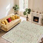Vintage Light Green Living Room Rug, 9x12 Washable Area Rugs by Unknown
