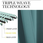 NICETOWN Sea Teal Blackout Curtains 120 inches Length - Image 3