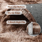 6x9 Ft Large Shag Brown Area Rug - Image 6