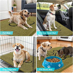 OLANLY Dog Door Mat for Muddy Paws 36x24, Paw Print Design Chenille Mud Mat | - Image 7