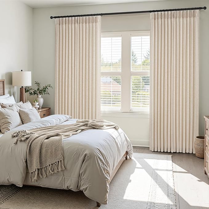 100 Inches Long Pinch Pleated Semi Sheer Curtains - Image 4