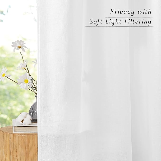 NICETOWN Thick Linen 120 inch Curtains - Image 5