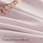 Light Pink Linen 100% Black Out 120 Inch Curtains - Image 5