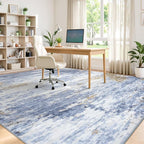 8x10 Area Rug for Living Room, Abstract Washable Large Rugs, Light Blue | - Image 6