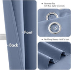 MIULEE Blackout Curtains for Bedroom 2 Panels 40 x 45 Inch Long Denim Blue | - Image 4