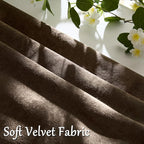GIGIZAZA Brown Velvet Pillow Covers 24x24 Decorative Pillows Pack of 2 | Throw - Image 3
