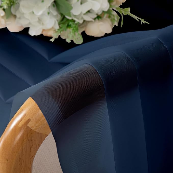 Sheer Curtain Panels Set 96" Inches Long, Solid Voile Light Filtering Airy - Image 8