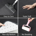 6x9 Area Rugs for Living Room Non Slip Dorm Bedroom Rug, Dark Grey | Modern - Image 6