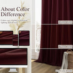 100% Blackout Curtains 108 Inch Length 2 Panels Set - Image 7