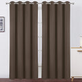 Chocolate Brown Thermal Blackout Curtains/52 x 95 Inch/Set of 2 Panels Room by Lemomo