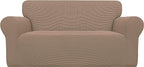 Easy-Going Stretch Loveseat Couch Covers Washable Camel | 1-Piece Loveseat by Easy-Going