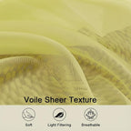 Sheer Curtains 63 Inch Length 2 Panels Set - Image 3