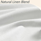 White 100% Blackout Linen Curtains 60 Inch Wide by 102 Inch - Image 4