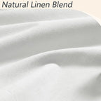 White 100% Blackout Linen Curtains 52 Inch Wide by 116 Inch - Image 4