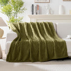 60x80 Inch Green Twin Blanket - Image 2