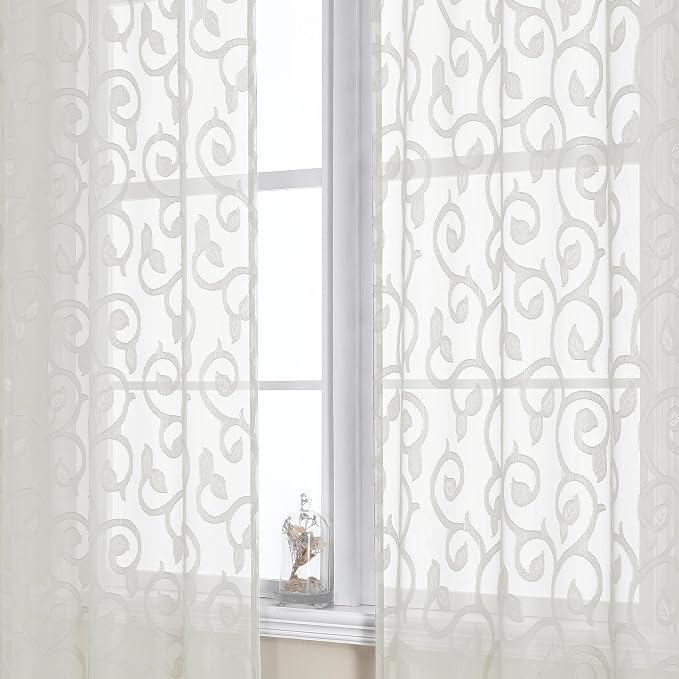 Furman Sheer Curtains 63 inch Length by OWENIE