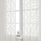 Furman Sheer Ivory Curtains 84 inches Long by OWENIE