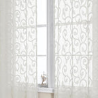 Furman Ivory Sheer Curtains 96 inches Long by OWENIE