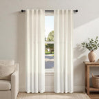Pitalk Natural Doorway Linen Curtains 80 Inch Length 2 Panels Cream Ivory Light by Pitalk