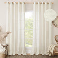 Natural Linen Curtains 84 Inches Long by LAMIT