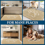 OLANLY Dog Door Mat for Muddy Paws 44x24, Paw Print Design Chenille Mud Mat | - Image 8