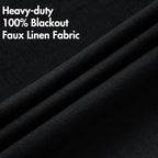 MIULEE 100% Blackout Linen Curtains - Image 5