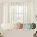 Short Linen Curtains 45 Inches Long by LAMIT