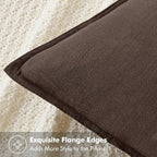 MIULEE Decorative Linen Lumbar Pillow Covers 12x20 Inch Reddish Brown | Boho - Image 2