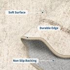 GarveeHome Scalloped Round Washable Rug Soft Modern Round Rugs 5 ft - Image 4