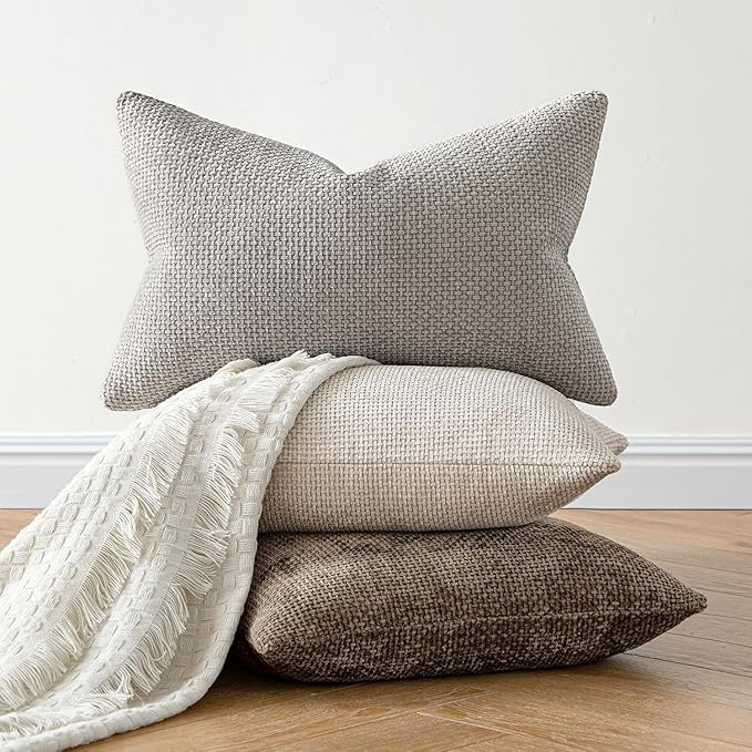 MIULEE Decorative Couch Throw Pillow Covers 20x20 Inch Brown 2 Pack | Modern - Image 4