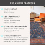 Navy Blue Large Area Rugs 8x12 Living Room, Geometric Floral Rugs - Image 7