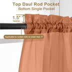 Chyhomenyc Sheer Curtains 63 Inch Length 2 Panels, Soft Airy, Rod Pocket - Image 3