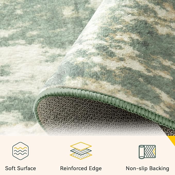 RELEANY Washable 4'x6' Abstract Area Rug - Image 4