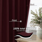 100% Blackout Curtains 108 Inch Length 2 Panels Set - Image 4