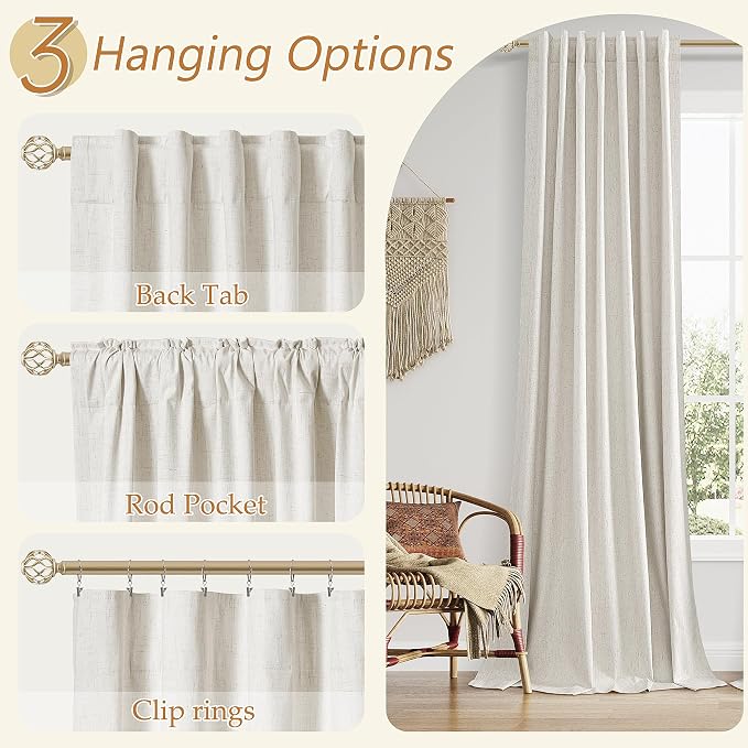 Boho Extra Long 120 Inches 100% Black Out Curtains - Image 6