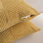 Fancy Homi 2 Packs Mustard Yellow Decorative Throw Pillow Covers 16x16 Inch - Image 4