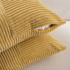 Fancy Homi 2 Packs Mustard Yellow Lumbar Decorative Throw Pillow Covers 12x20 - Image 4