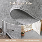 2x6 Grey Runner Rug Washable Non-Slip Soft - Image 4