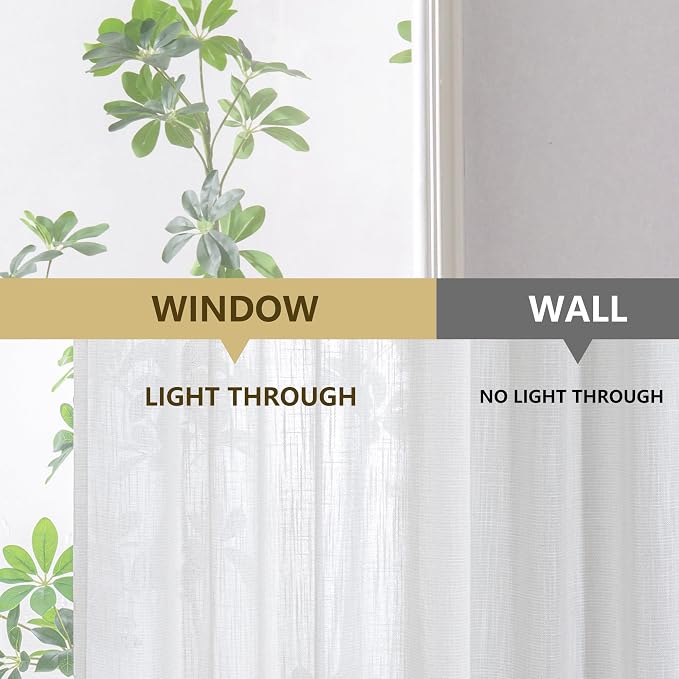 MYSKY HOME Small Window Natural Curtains - Image 9