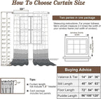 Chyhomenyc Extra Long Ivory Sheer Curtains 108 Inches Long 2 Panels, Light - Image 2