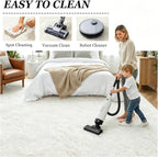 9x12 Area Rug Living Room Bedroom: Fluffy Plush Shag Carpet Ivory | - Image 8