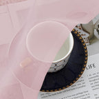 Blush Pink Sheer Curtains 54 Inches Long 2 Panels - Image 4